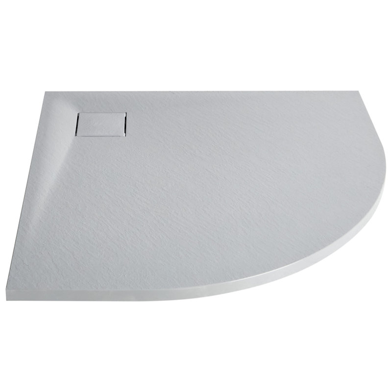 PARON Shower Tray Grey 90 x 90 x 3 cm, 3cm H x 80cm W x 80cm D, Grey