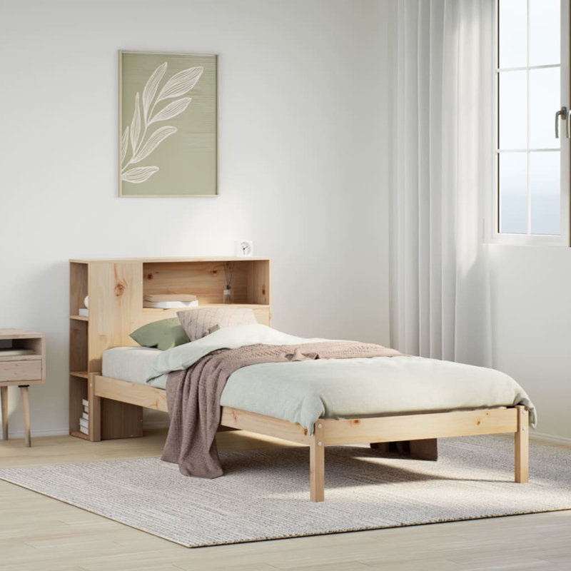 Trikomo Solid Wood Bed, Brown, 80.5 x 219.5cm