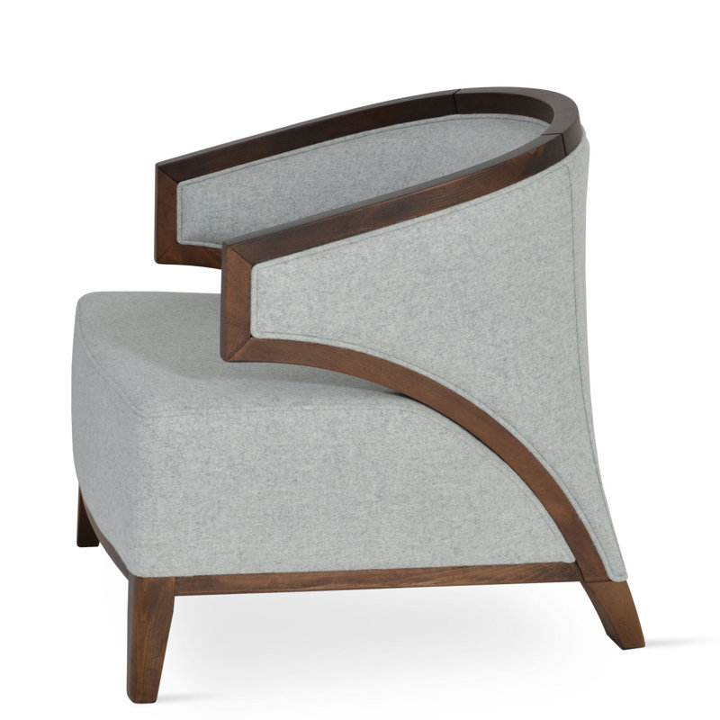 Fauteuil Mostar en laine, Laine argentée