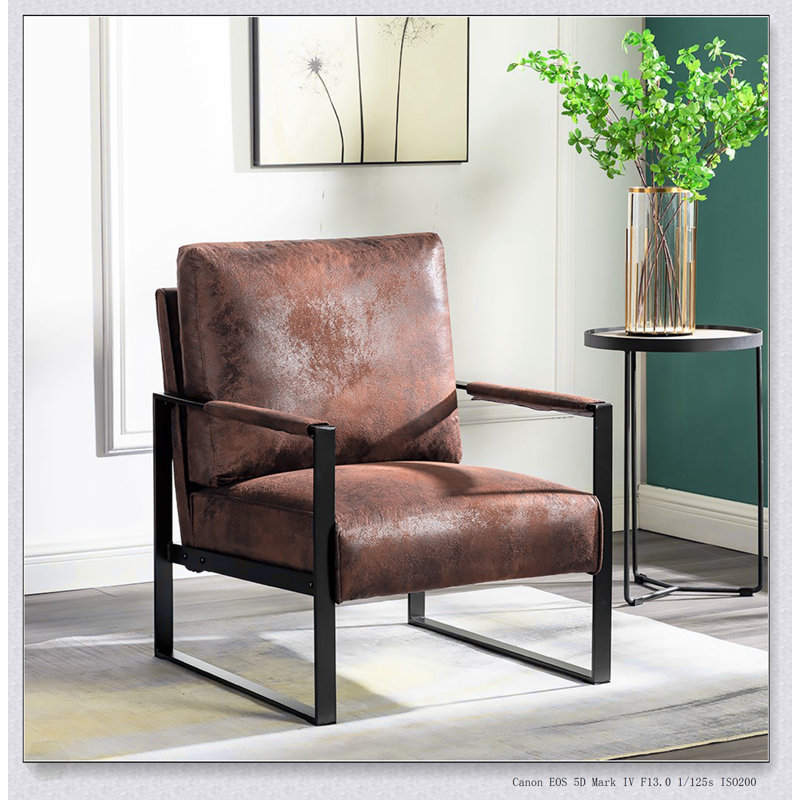 Chaise d'appoint classique Mid Century, Brun