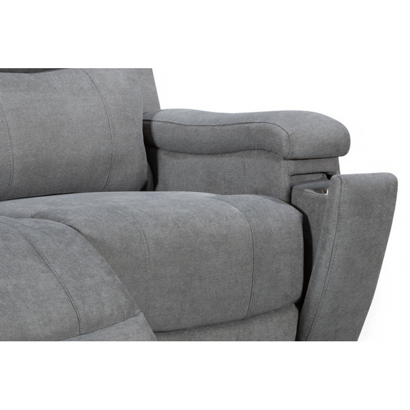 Reclining Sofa, Dark Grey, 3