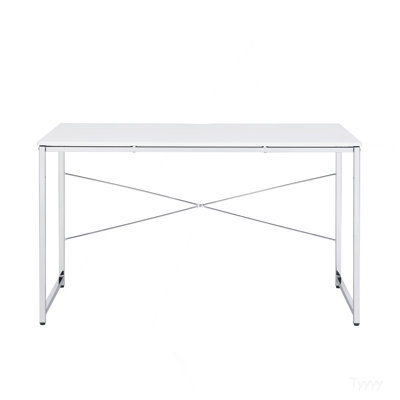 Black and Chrome Writing Desk with Sled Base
