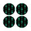 Gem Emeralds Vegan Leather Round Coasters-1313626643