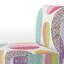 Fauteuil de chambre en velours multicolore