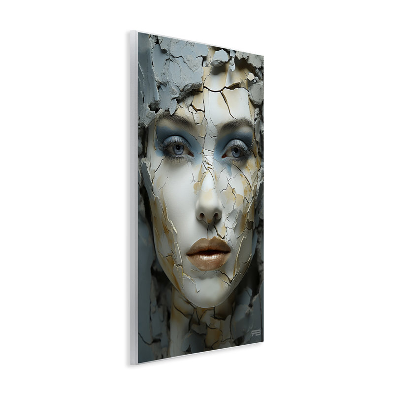 «Cracked Face Abstraction» par Roozbeh Bahramali, H 15 po x l 10 po