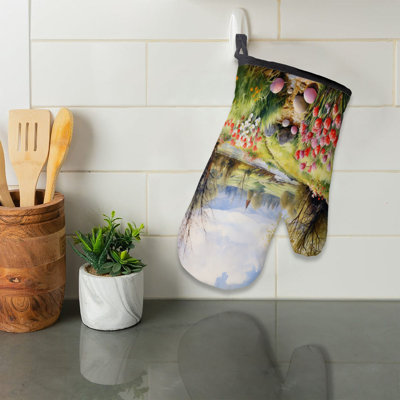 Pastel Scenery Oven Mitt Cotton Twill