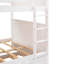 Lit superposé double au dessus d'un lit double avec lit gigogne simple, lit superposé en bois de pin avec garde-corps-2091012153
