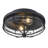 Agniprava 12" W 2 - Light Outdoor Flush Mount - Natural Black - Seeded Glass-1363521683