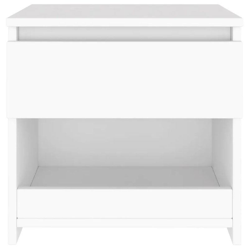 Cryal 40cm W Bedside Table, White