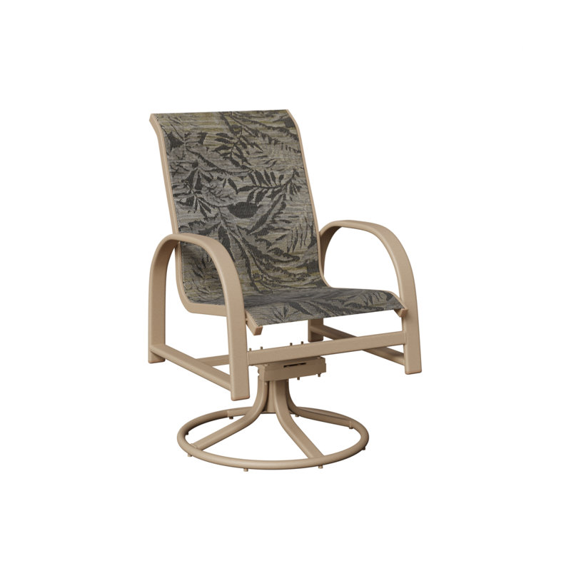 Chaise berçante berçante pivotante Berlin Gardens, Sumba moka, Sahara moucheté