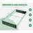 6X3x1ft Galvanized Raised Garden Bed-1826140981