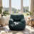 Compression Soft Teddy Adult Foam Filled Bean Bag Chairs,Green-1958151238