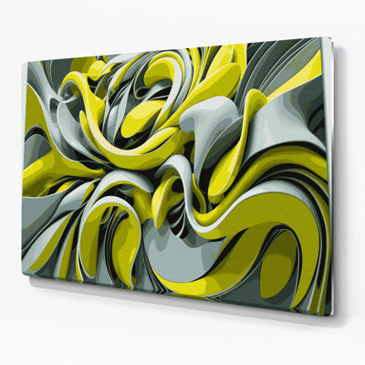 «Biomorphic Abstraction 19», art mural en métal vert
