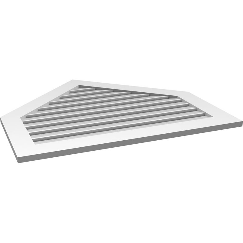 Ventilé à pignon en uréthane fonctionnel à hauteur de pointage 11/12, brun clair apprêté, H 36 po x l 40 po x P 1 po