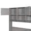 Lit plateforme simple en bois avec bureau, armoire, armoires, tiroirs et tablettes-1139970385