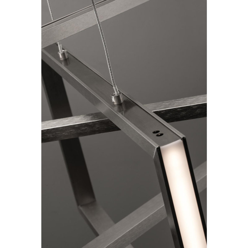 Aion 3 - Light LED Unique/Statement Pendant, Satin Nickel