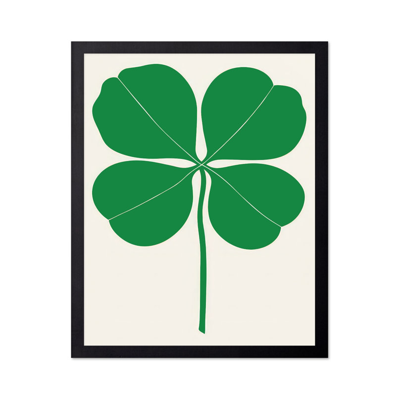 Trèfle à quatre feuilles, Black Framed, Poster, 08"H x 10"W