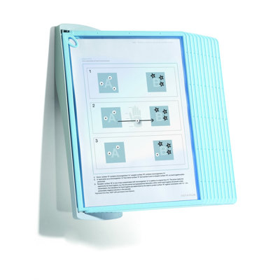 DURABLE SHERPA Wall 10 Double Panel Reference System, Light Blue Borders