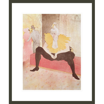 «The Clowness Cha-U-Kao Assise» par Henri de Toulouse-Lautrec, impression giclée encadrée