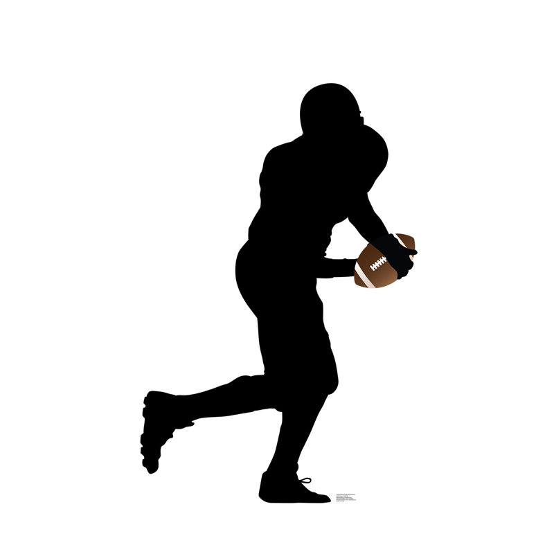 68'' Black Football Player Cardboard Standup