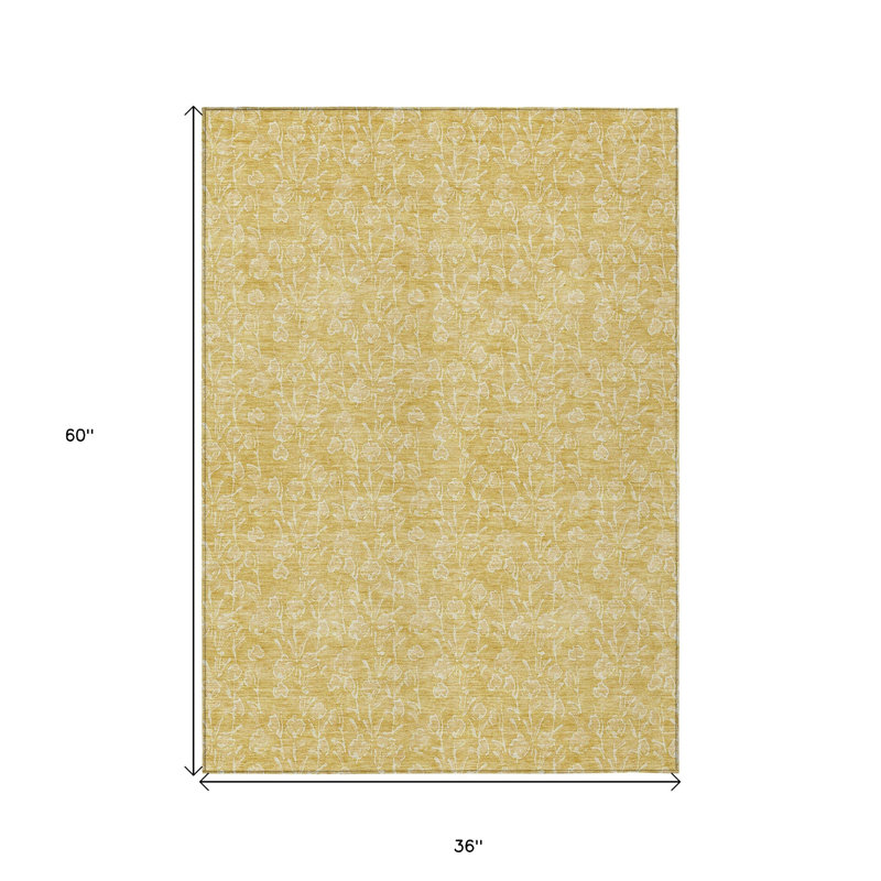 Tapis lavable intérieur / extérieur ivoire 3 pi x 5 pi