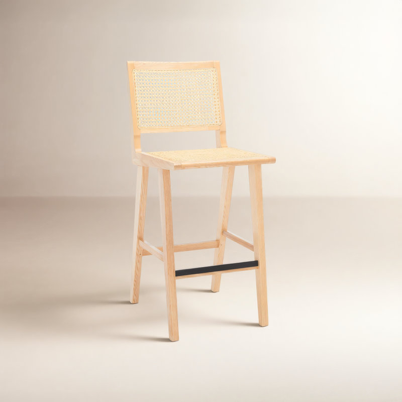 Tabouret de comptoir 23,2 po Atticus, Naturel, Tabouret de bar (siège d'une hauteur de 29,5 po)