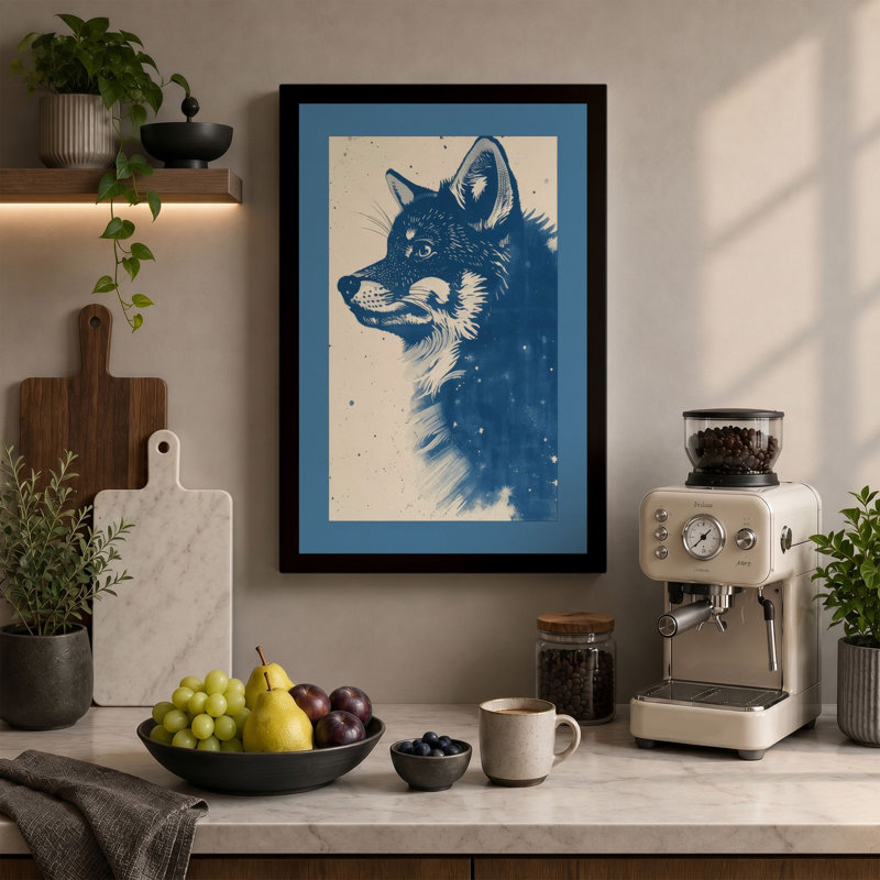 Splintered Fox Modern - Wrapped Canvas, 24x16 - 61.0 x 40.6 cm, Cream Border