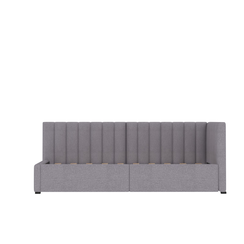 Jordyne Upholstered Linen Daybed, Gray