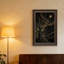 «Gnarled Black Tree in Golden Starry Night», art mural sur toile-133061296