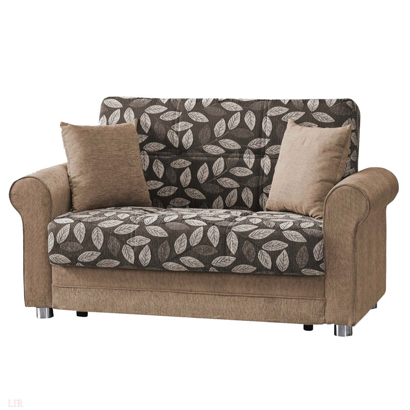 Causeuse convertible avec rangement PrimeNest Grandera Collection, Beige/brun