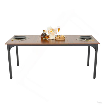 Table de salle à manger rectangulaire en bois 71 pouces pour 6 à 8 personnes (table seulement)