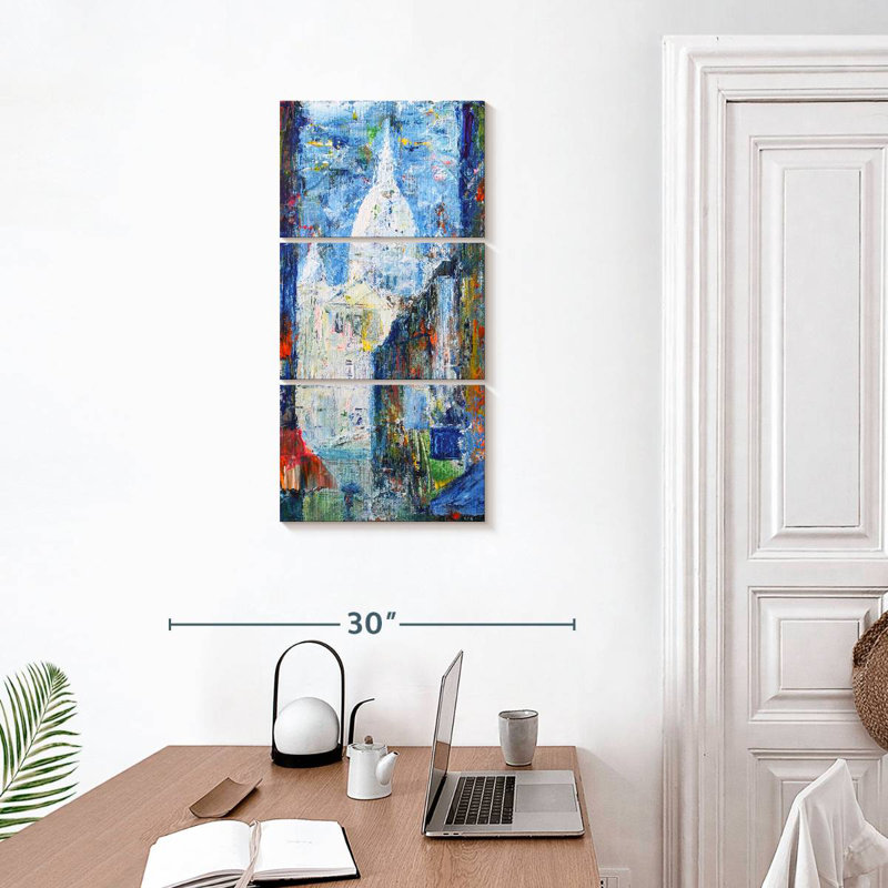 Paris abstrait, H 32 po x l 15 po