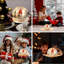 Christmas Decorations d'intérieur, lampe en verre bonhomme de neige bonhomme de neige, boule lumineuse craquelée de 5,9 po à piles, avec minuterie, flocon de neige à l'intérieur, Santa Patern, pour la décoration intérieure
