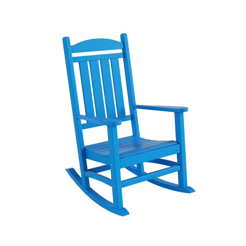 Chaise berçante d'extérieur en plastique Laguna, Bleu pacifique