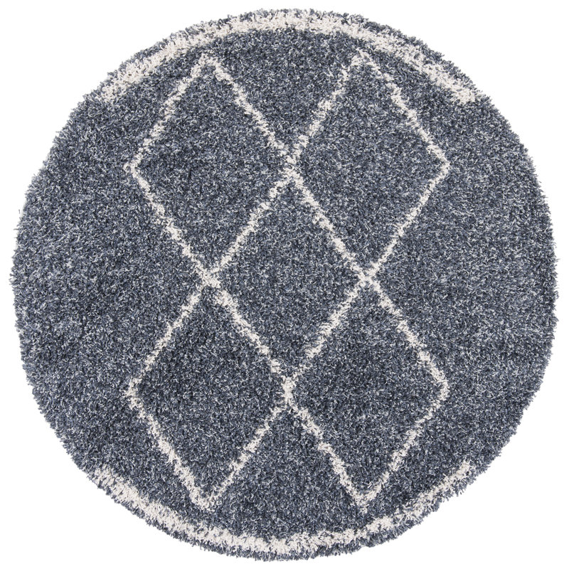 Tapis à poils longs Haverly, Rond 6 pi 7 po