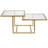 Amalie 43" Wide Square Coffee Table in Brass-1579825254