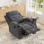 Fauteuil inclinable manuel de 31,5 po de largeur avec deux porte-gobelets et revêtement en microfibre douce-1097443366