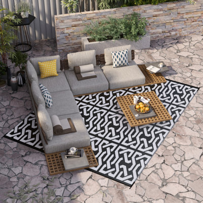 Tapis d'extérieur réversible Outsunny