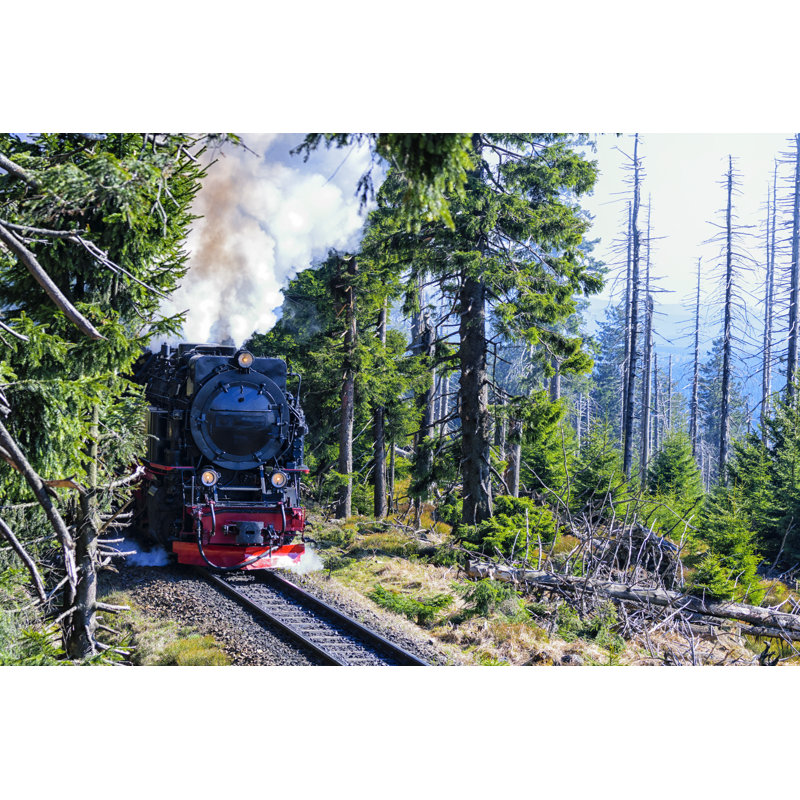 Retro Steam Train - Photographie sur toile tendue, H 20 po x l 30 po