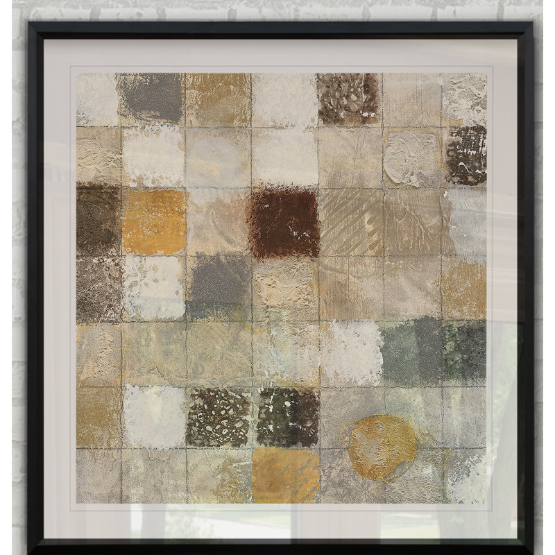 Métallique mosaïque I - reproduction de cadre photo, H 26,5 po x l 26,5 po x P 1,5 po