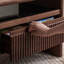 Table basse luxueuse en noyer noir clair