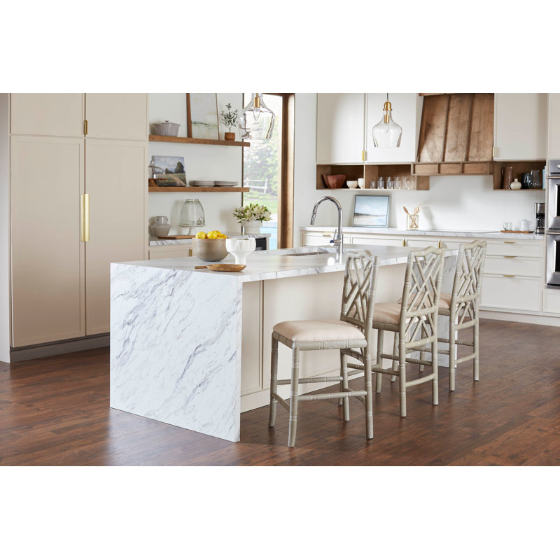Hampton Upholstered Stool, Gray