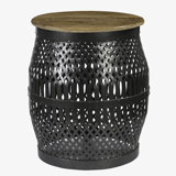 Laderrian Metal Accent End Table