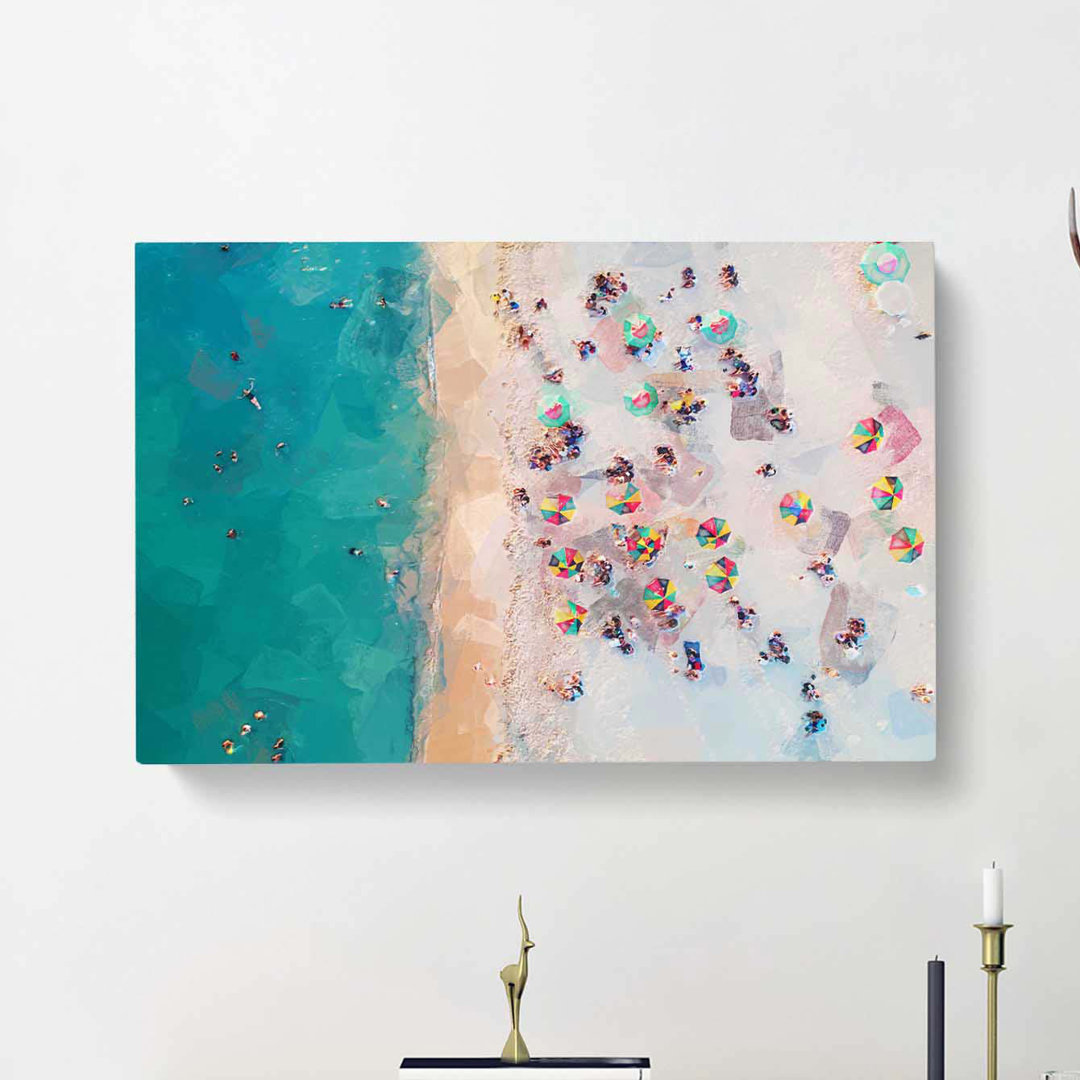 Miami Florida Beach In Abstract - Wrapped Canvas
