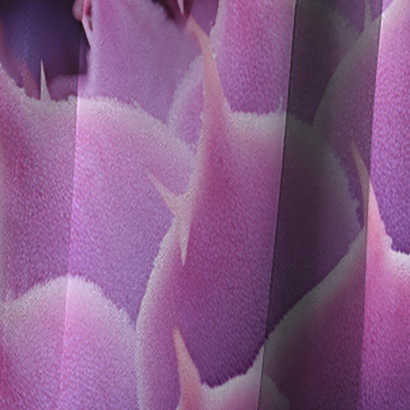 Cactus Mauve Majesty - rideau cactus - rideau occultant à motif floral - 1 panneau, L 52 po x L 120 po