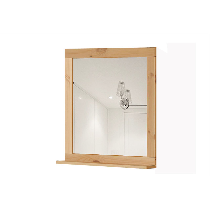Mease Wood Flat Wall Mirror