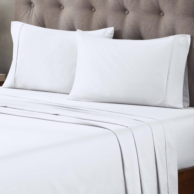Superior White Egyptian Cotton 400 Thread Count Queen Sheet Set