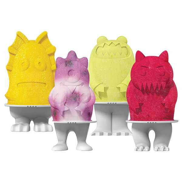 Tovolo Twin Pops Popsicle Molds Makers Set of 4 Makes 8 Juice