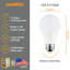12 watts (équivalent à 75 watts), DEL A19, ampoule à intensité variable, lumière du jour E26 / base moyenne (standard)-60432963