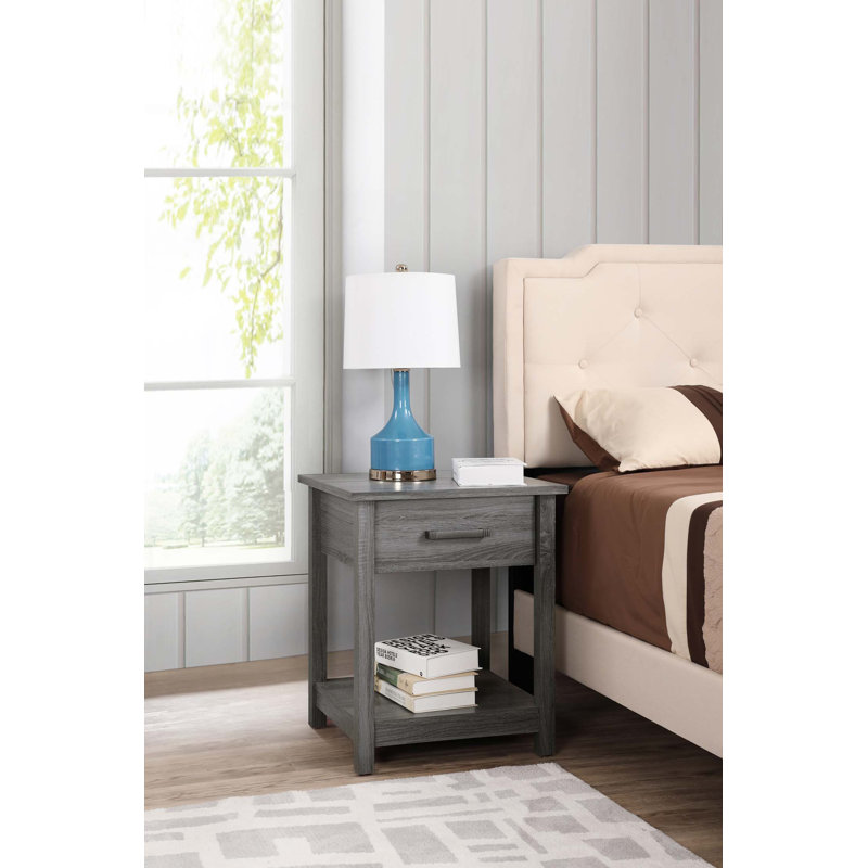 Chic Contemporary Nightstand, Gray